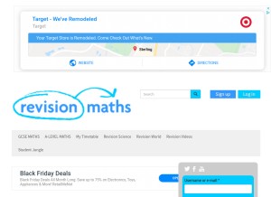 How revisionmaths.com looks like on a tablet such as an iPad.