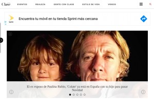 How revistaclase.mx looks like on a tablet such as an iPad.