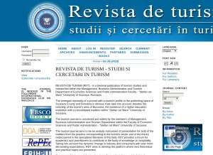 How revistadeturism.ro looks like on a tablet such as an iPad.