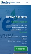 How revive-adserver.net looks like on a mobile device such as an iPhone.
