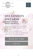 How revivebeautysolutions.ca looks like on a mobile device such as an iPhone.