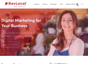 How revlocal.com looks like on a tablet such as an iPad.