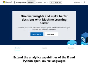 How revolutionanalytics.com looks like on a tablet such as an iPad.