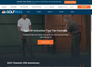 How revolutiongolf.com looks like on a tablet such as an iPad.