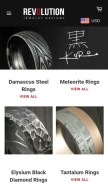 How revolutionjewelry.com looks like on a mobile device such as an iPhone.