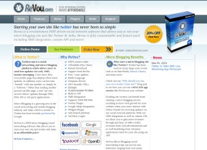 How revou.com looks like on a tablet such as an iPad.