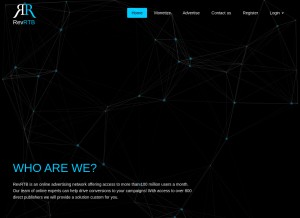 How revrtb.com looks like on a tablet such as an iPad.
