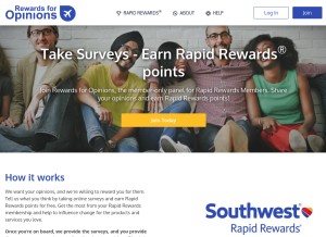 How rewardsforopinions.com looks like on a tablet such as an iPad.
