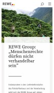 How rewe-group.com looks like on a mobile device such as an iPhone.