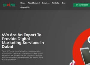 How rewind.ae looks like on a tablet such as an iPad.