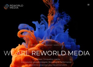 How reworldmedia.com looks like on a tablet such as an iPad.