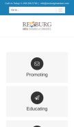 How rexburgchamber.org looks like on a mobile device such as an iPhone.