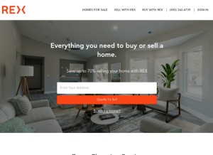 How rexhomes.com looks like on a tablet such as an iPad.