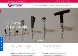 How reyvarsur.com looks like on a tablet such as an iPad.