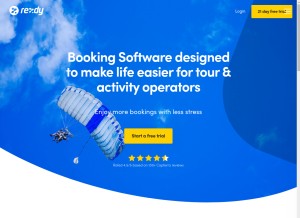 How rezdy.com looks like on a tablet such as an iPad.