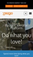 How rezgo.com looks like on a mobile device such as an iPhone.