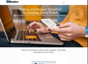 How reziew.com looks like on a tablet such as an iPad.