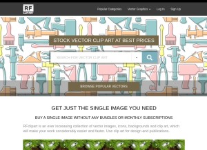 How rfclipart.com looks like on a tablet such as an iPad.