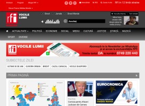 How rfi.ro looks like on a tablet such as an iPad.