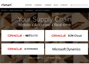 How rfsmart.com looks like on a tablet such as an iPad.