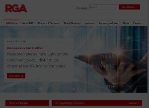 How rgare.com looks like on a tablet such as an iPad.