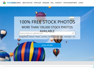 How rgbstock.com looks like on a tablet such as an iPad.