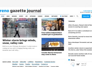 How rgj.com looks like on a tablet such as an iPad.
