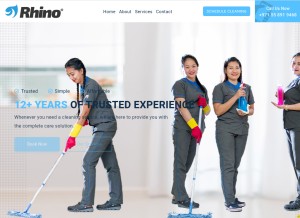 How rhinodubai.net looks like on a tablet such as an iPad.
