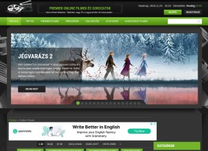 How rhjonlinefilmek.com looks like on a tablet such as an iPad.