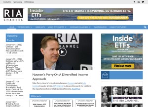How riachannel.com looks like on a tablet such as an iPad.