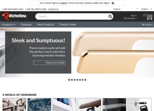 How richelieu.com looks like on a tablet such as an iPad.