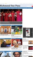How richmondfreepress.com looks like on a mobile device such as an iPhone.