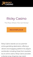 How ricky-casino-australia.webflow.io looks like on a mobile device such as an iPhone.