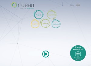 How rideau.com looks like on a tablet such as an iPad.