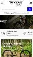 How rideshop.cl looks like on a mobile device such as an iPhone.