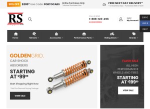 How ridingsports.com looks like on a tablet such as an iPad.