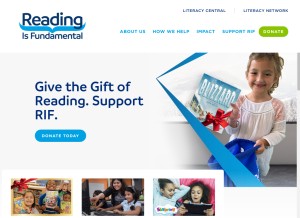 How rif.org looks like on a tablet such as an iPad.