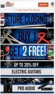 How riffcityguitaroutlet.com looks like on a mobile device such as an iPhone.