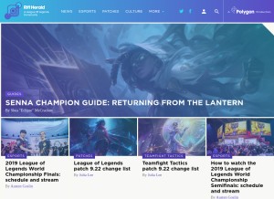 How riftherald.com looks like on a tablet such as an iPad.
