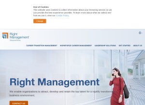 How right.com looks like on a tablet such as an iPad.