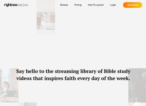 How rightnowmedia.org looks like on a tablet such as an iPad.