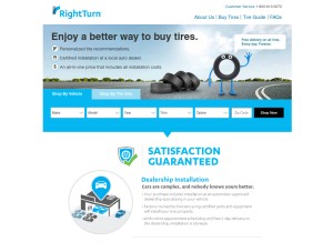 How rightturn.com looks like on a tablet such as an iPad.