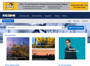 How rigzone.com looks like on a tablet such as an iPad.