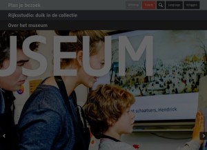 How rijksmuseum.nl looks like on a tablet such as an iPad.