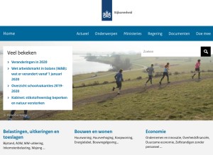 How rijksoverheid.nl looks like on a tablet such as an iPad.