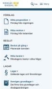 How riksdagen.se looks like on a mobile device such as an iPhone.