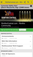 How rimfirecentral.com looks like on a mobile device such as an iPhone.