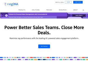 How ringdna.com looks like on a tablet such as an iPad.