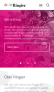 How ringier.ch looks like on a mobile device such as an iPhone.