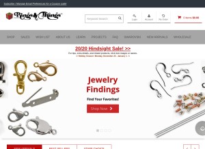 How rings-things.com looks like on a tablet such as an iPad.